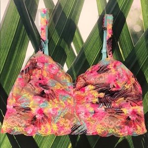 VS PINK bralette lace tropical small